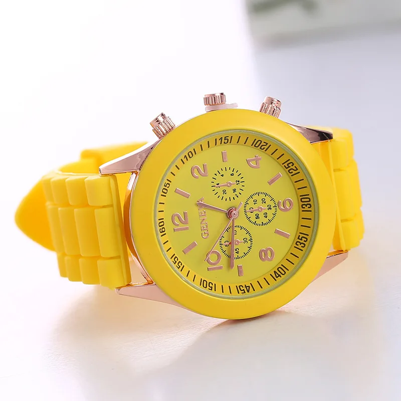 Women Korean Version, Fashionable And Beautiful, Multi-color Jelly Silicone, Versatile, Student Casual Watch, Gift Giving Arti