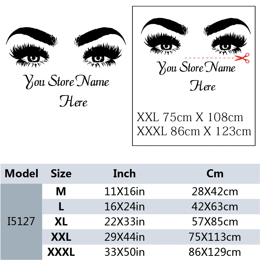 1 шт. красивый магазин индивидуальный текстовый салон наклейка на стену домашний