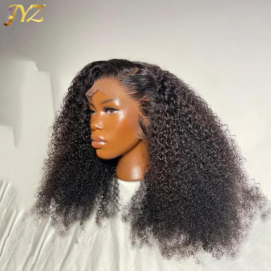 

200% Density 4B/4C Afro Kinky Curly 13X4 Lace Frontal Wig For Women HD Film Transparent 5x5 Lace Closure Curly Human Hair Wigs