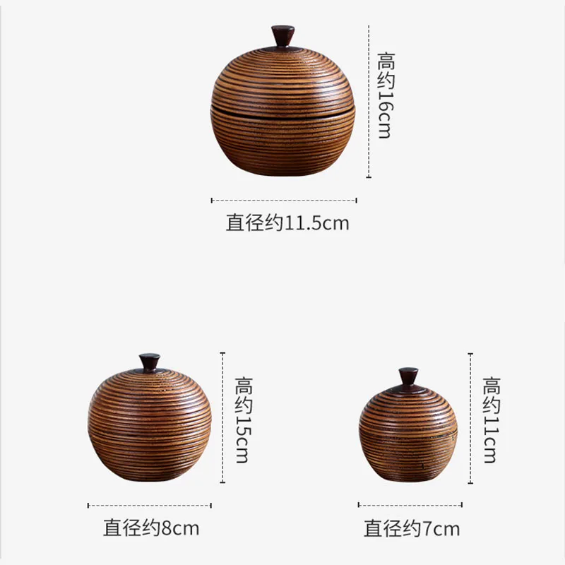 Деревянная банка для конфет с крышкой коробка чая домашний круглый ароматизатор