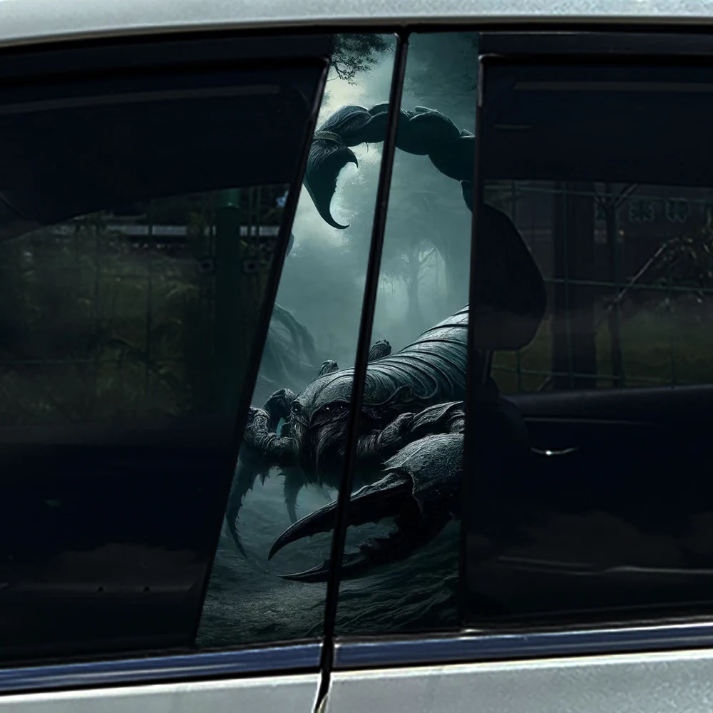 

Забавные наклейки со скорпионом, автомобильные наклейки, солнцезащитный крем B-столб, сделай сам, авто центральная колонна, чехол, царапины, украшения, аксессуары