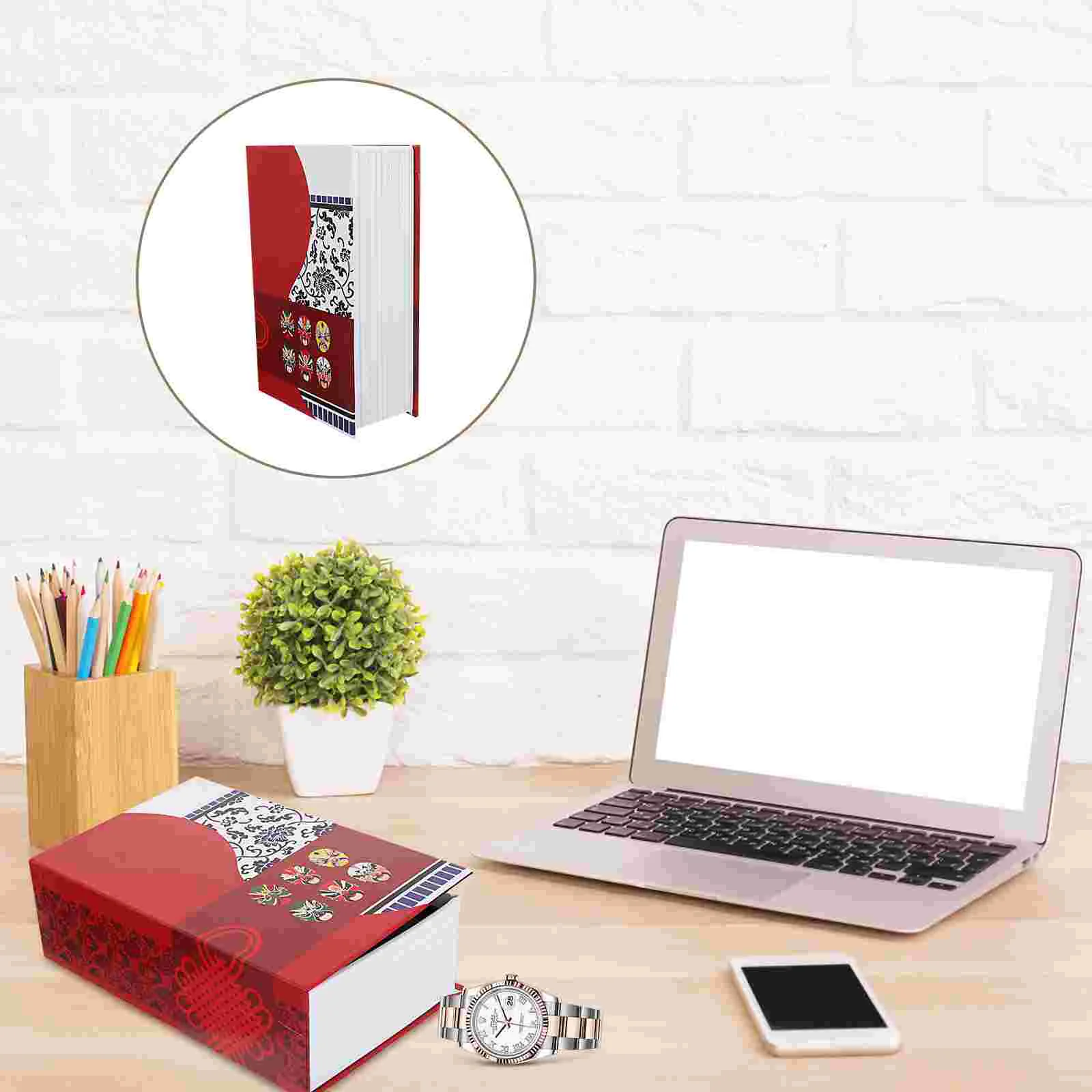 

Secret Book Safe Box Storage Coded Lock Box Chinese Style Book Safe Box