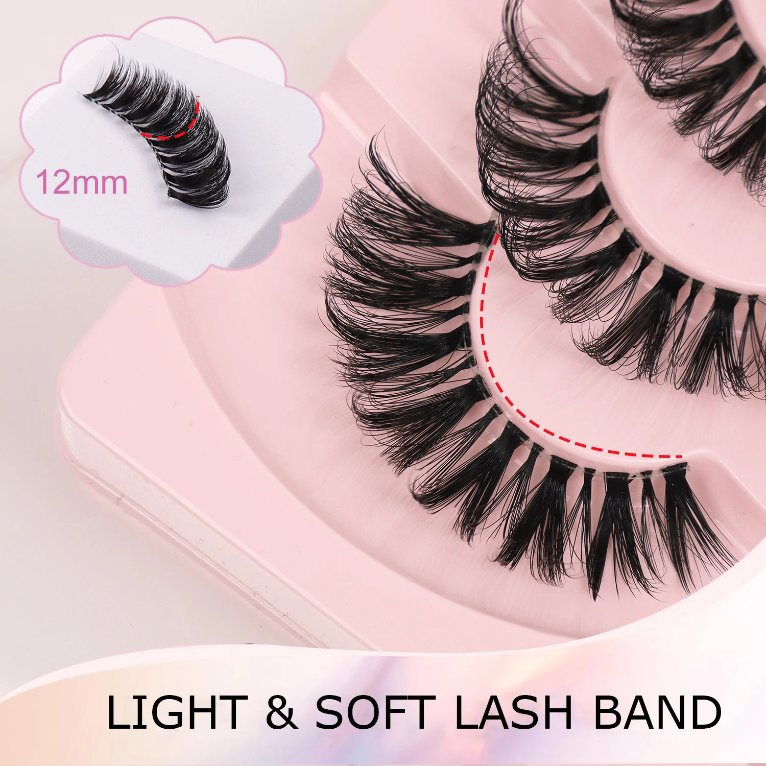 7 Пар В Упаковке Искусственные Длинные 3D Накладные Ресницы