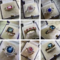 milanese girls new fashion temperament european and american wedding ring inlaid zircon luxury fashion high end ring