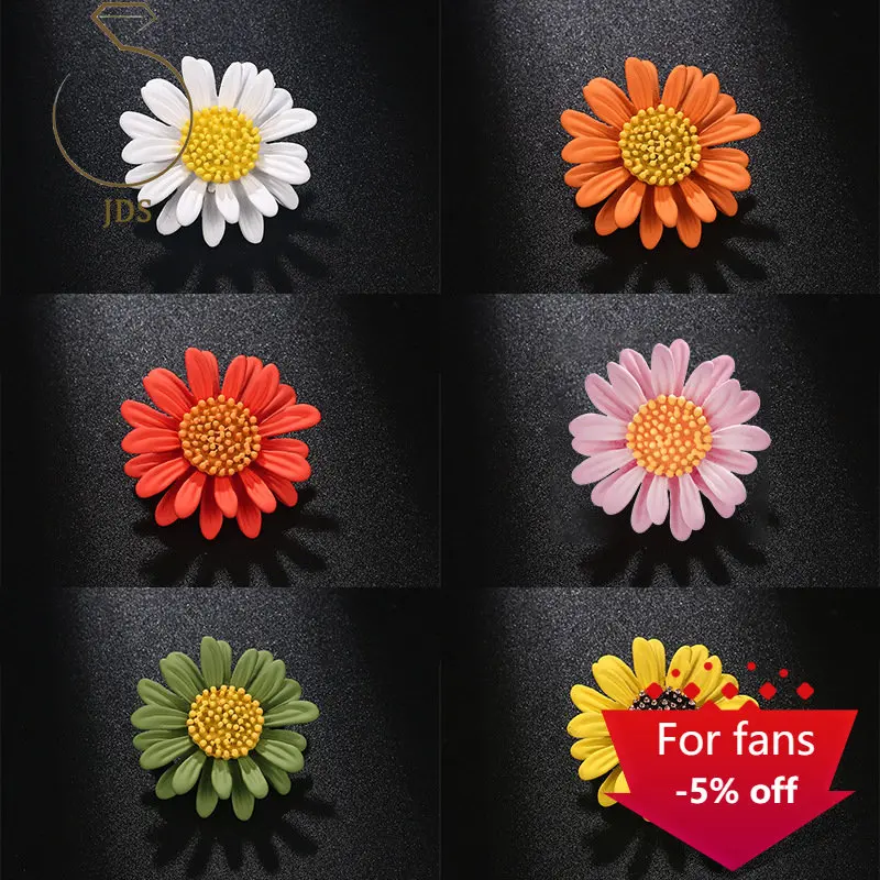 

Luxury Brand Brooch for Women Designer New Enamel Dripping Daisy Brooch Simple Pin Corsage Jewelry Free Shipping From Brazil