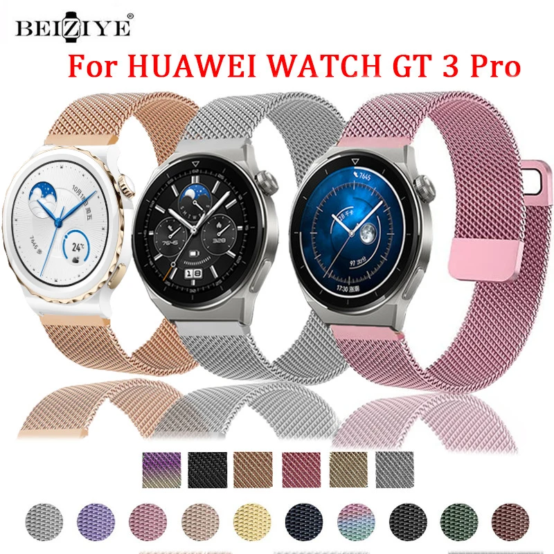 

Metal Milanese Strap For HUAWEI WATCH GT 3 Pro 43mm 46mm Watchband Magnetic Loop Strap Bracelet Replacement Wristband Correa