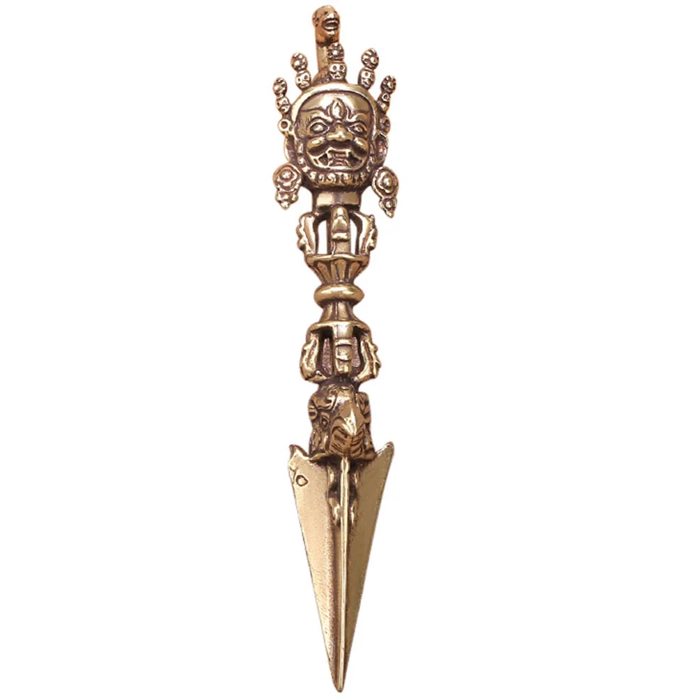 

Vajra Tibetan Pestle Brass Amulet Buddhism Ornament Shui Feng Phurba Statue Meditation Mascot Dorje Ornaments Dharma Charm