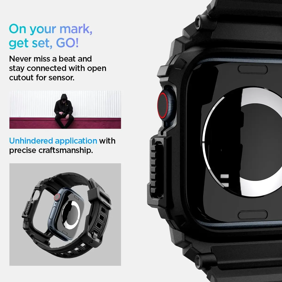Фото Прочный чехол Spigen Armor Pro + ремешок для часов для Apple Watch Ultra серии 11/10 (46 мм/42 мм) №5