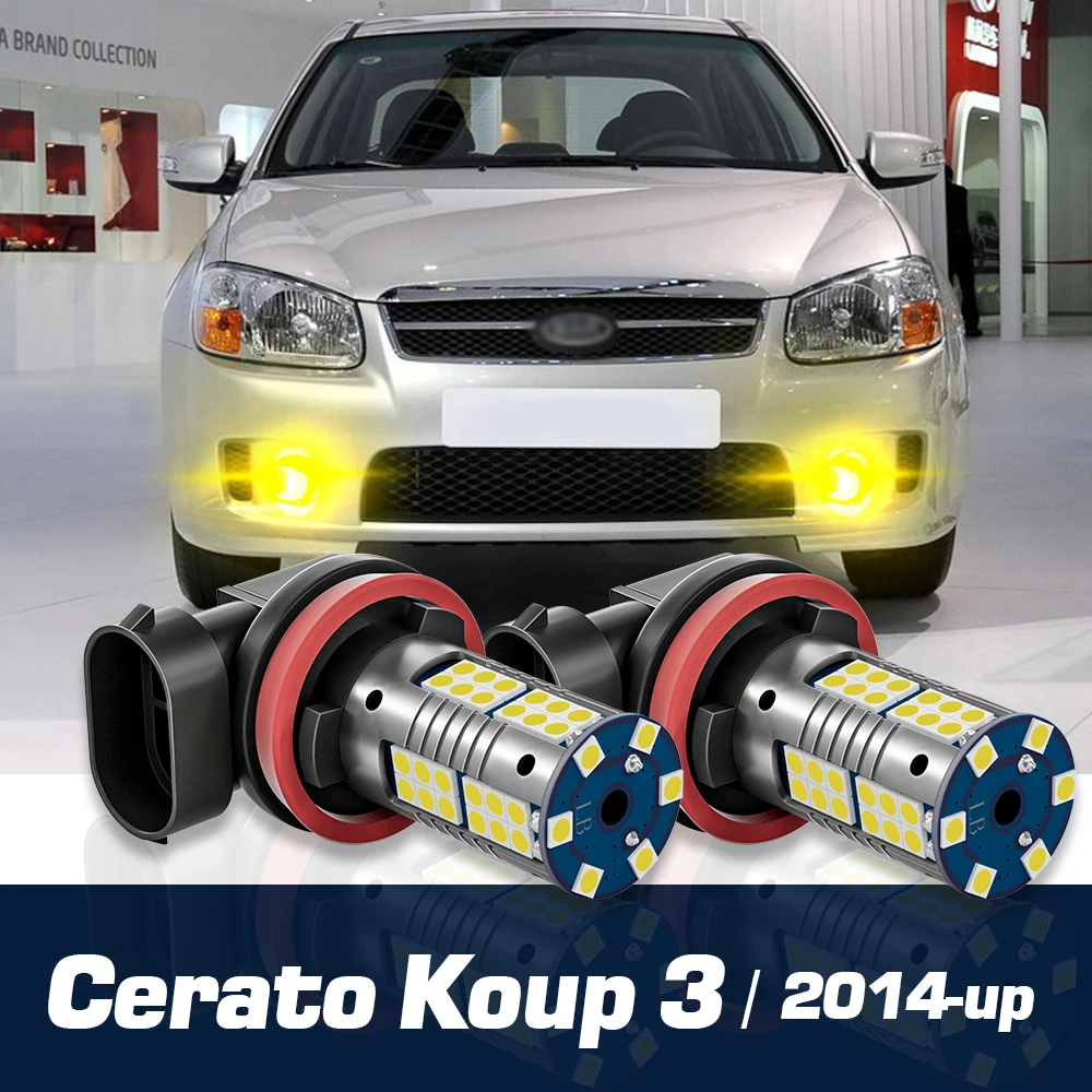 

2pcs LED Fog Light Canbus Accessories For Kia Cerato Koup 3 2014 2015 2016 2017 2018 2019 2020 2021