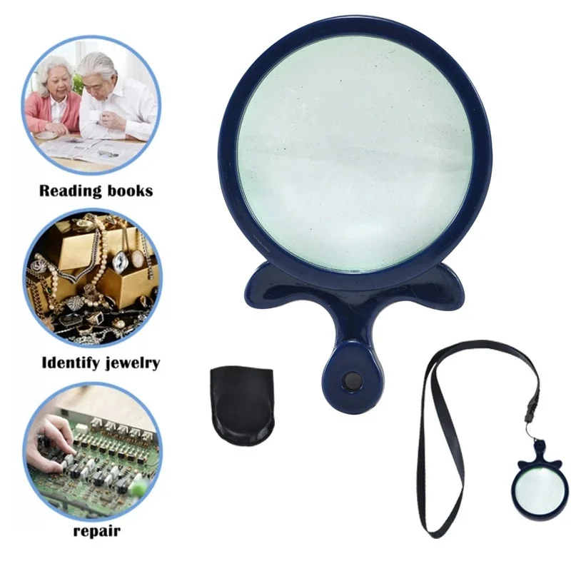 

10X Magnifying Glass with Long Lanyard Portable Jewelry Loupe Pocket Reading Magnifying Glass Watch Jewelry Repairing Magnifier