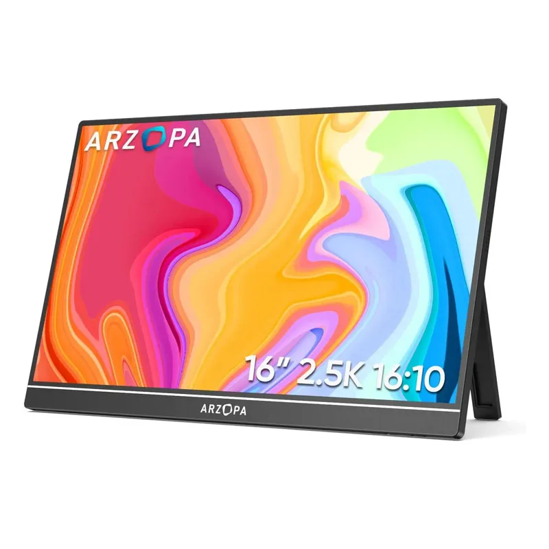 Фото 16 дюймовый портативный монитор 2K 16:10 IPS экран с type-c mini hdmi второй дисплей для MAC/ноутбука/ПК/Xbox/PS4/5/Switch,Z1RC №1