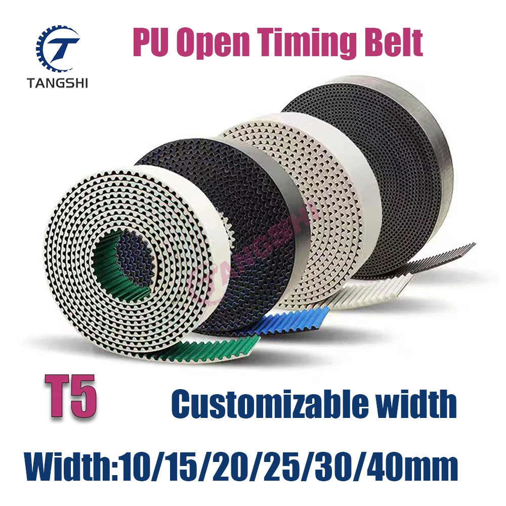 Ремень синхронный T5 с открытым диаметром 10 мм/15 мм/20 мм/25 мм/30 мм/40 мм