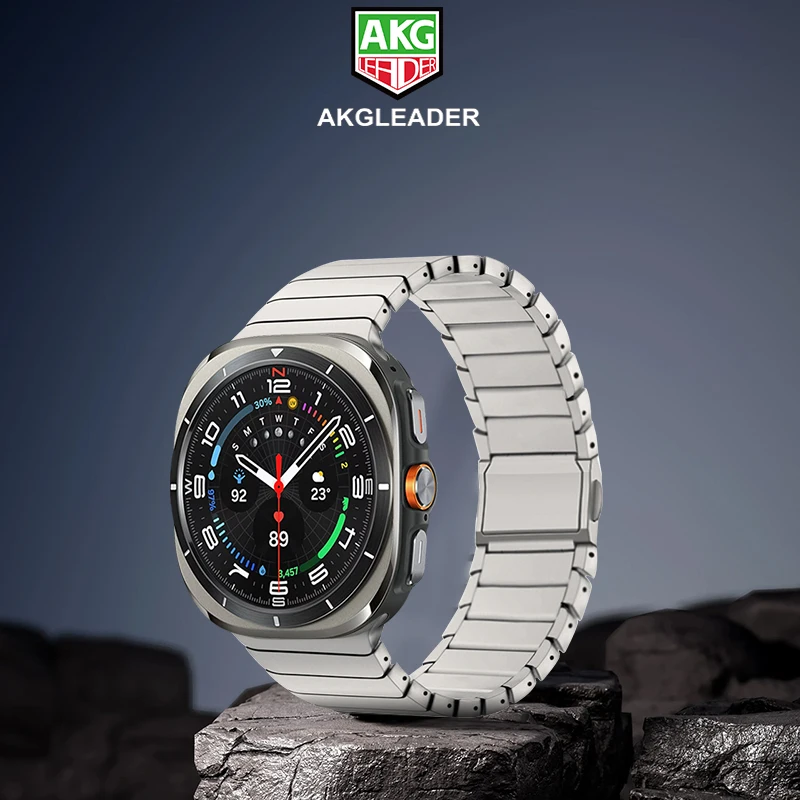 AKGLEADER Ремешок из нержавеющей стали для Samsung Galaxy Watch 7 Ultra