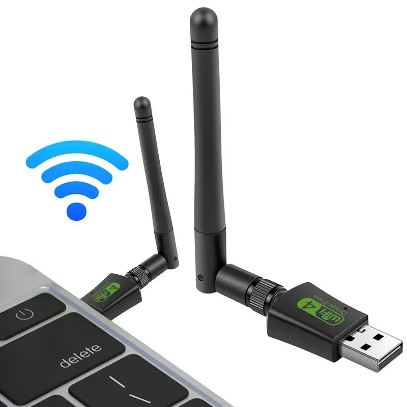 

USB WiFi Card Wireless Receiver Network Card Energy Saving Network Adapter For Smart TVs Laptops Tablets Smartphones Computer