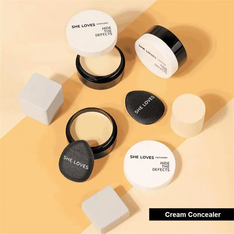 

Concealer Foundation Cream Makeup Base Professional Full Coverage Freckles Cover Acne Spots And Dark Circles Facial Makeup