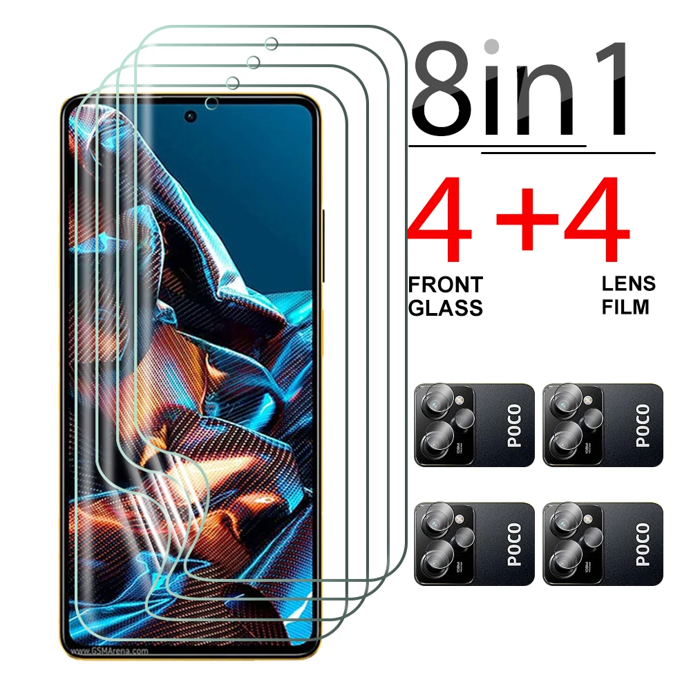 

8in1 For Xiaomi Poco X5 F5 C65 C50 Anti-scratch HD Camera Lens film pocophone M4 M5 X3 Full cover Clear hydrogel protective Film
