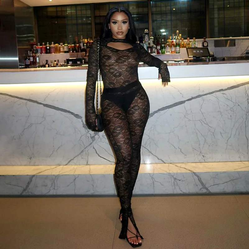 Соблазнительные наряды 2024 прозрачное однотонное Ночное боди Женский комплект из