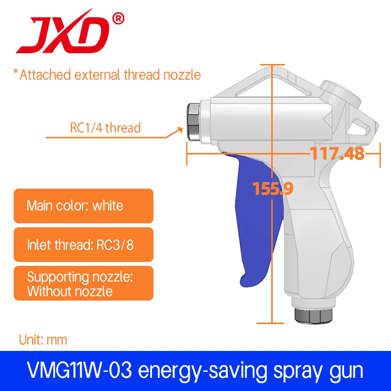 

Пистолет-распылитель серии JXD VMG11W VMG11W-02/03 Энергосберегающий воздушный пневматический пистолет-распылитель