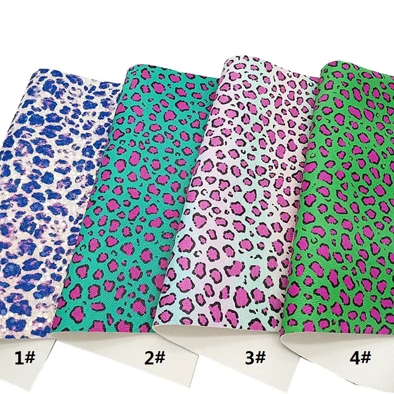 Листы из синтетической кожи с леопардовым принтом 21 х29 см FZ600B