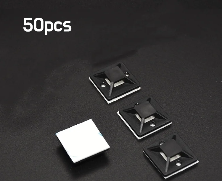 

Самоклеящиеся кабельные стяжки HS, 30/50 шт.