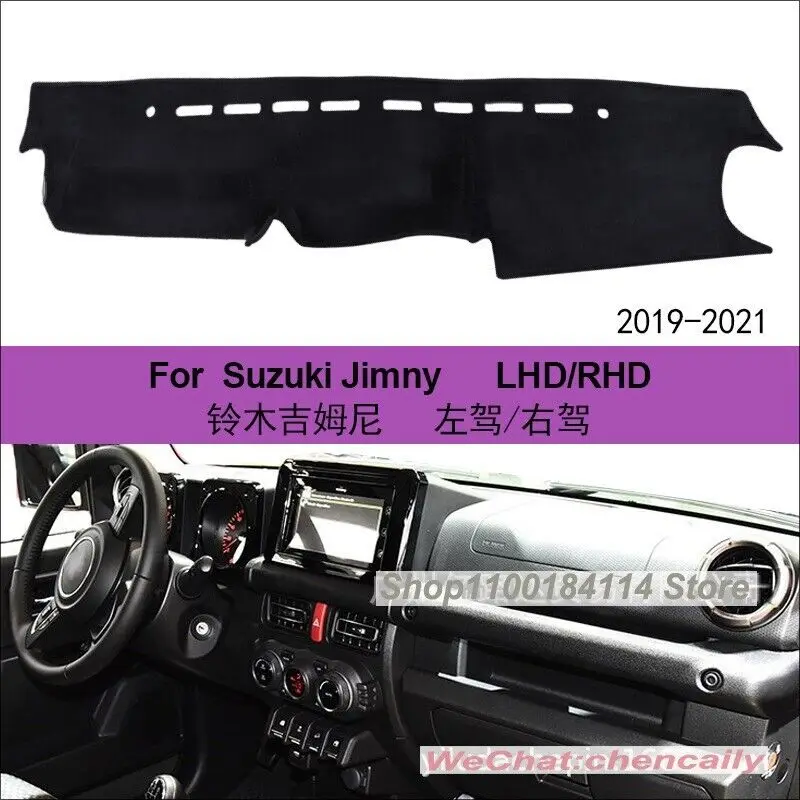 

Black Suede Car Dashboard Cover Dash Board Mat Carpet Pad For Suzuki Jimny 2019-