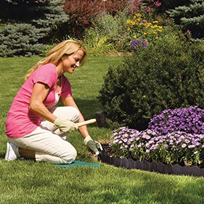 Окантовка для сада газона-40 шт. в упаковке Ландшафтная окантовка гибкая