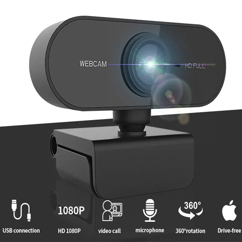 

Webcam 1080P Full HD Web Camera With Microphone USB Plug Web Cam For PC Computer Mac Laptop Desktop YouTube Skype Mini Camera
