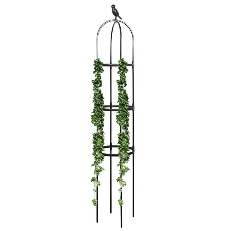 

Plant Climbing Frame DIY Assembly Garden Trellis Obelisk Plant Steel Frame For Climbing Plant Outdoor Wrought Iron Flower Stand