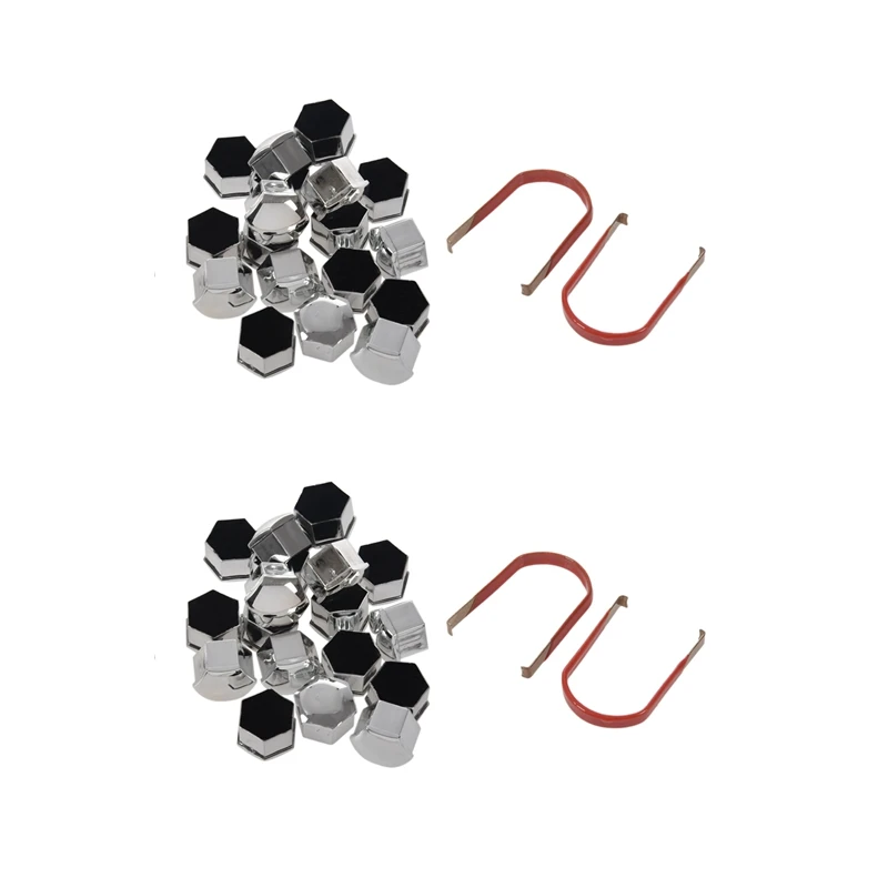 

40 шт. 17 мм Автомобильные пластиковые колпачки болты крышки гайки сплав колеса для Skoda, Mercedes, BMW Цвет: серебристый