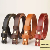 1 9cm wide headless belt strip top layer cowhide pin buckle leather belt
