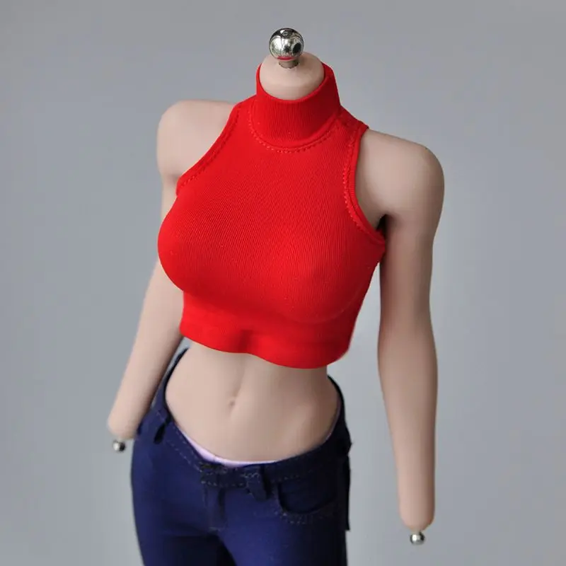 

TBLeague 1/6 Female Mini Sleeveless Vest Tights T-shirt Clothes Model for 12 Inch Action Figure Body Doll Clothes