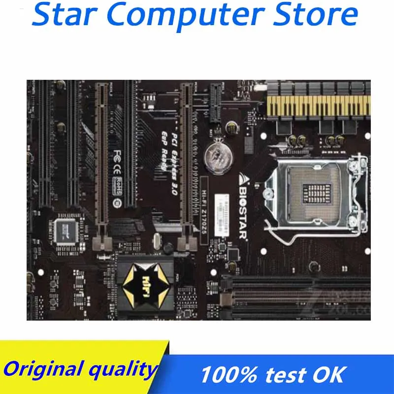 Оригинальная настольная материнская плата LGA 1151 Biostar Hi-Fi Z170Z5 DDR4 PCI-E 3 0 для Intel Z170 б/у