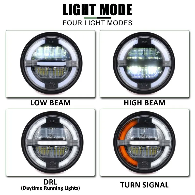 Новинка популярный 7-дюймовый мотоциклетный светодиодный налобный фонарь