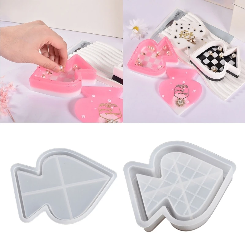 

Прозрачные формы для эпоксидной смолы, силиконовая коробка для хранения, формы в форме персика, сердца, аксессуары для ручной работы из смол...