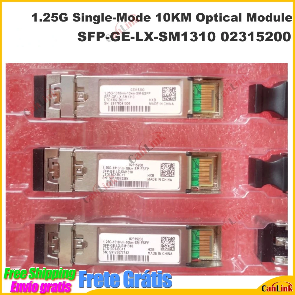 

Orginal Quality Warranty SFP - GE - LX - SM 1310 02315200 Gigabit 1.25g Single-mode 10km Optical Module Simple & Sealed Pack