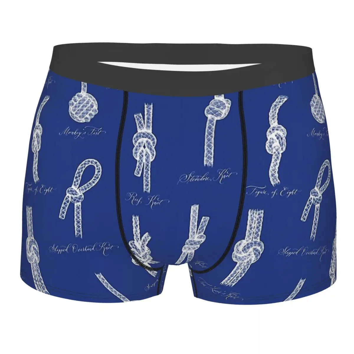 

Nautical Knots Navy And White Underpants Cotton Panties Male Underwear Sexy Shorts Boxer Briefs