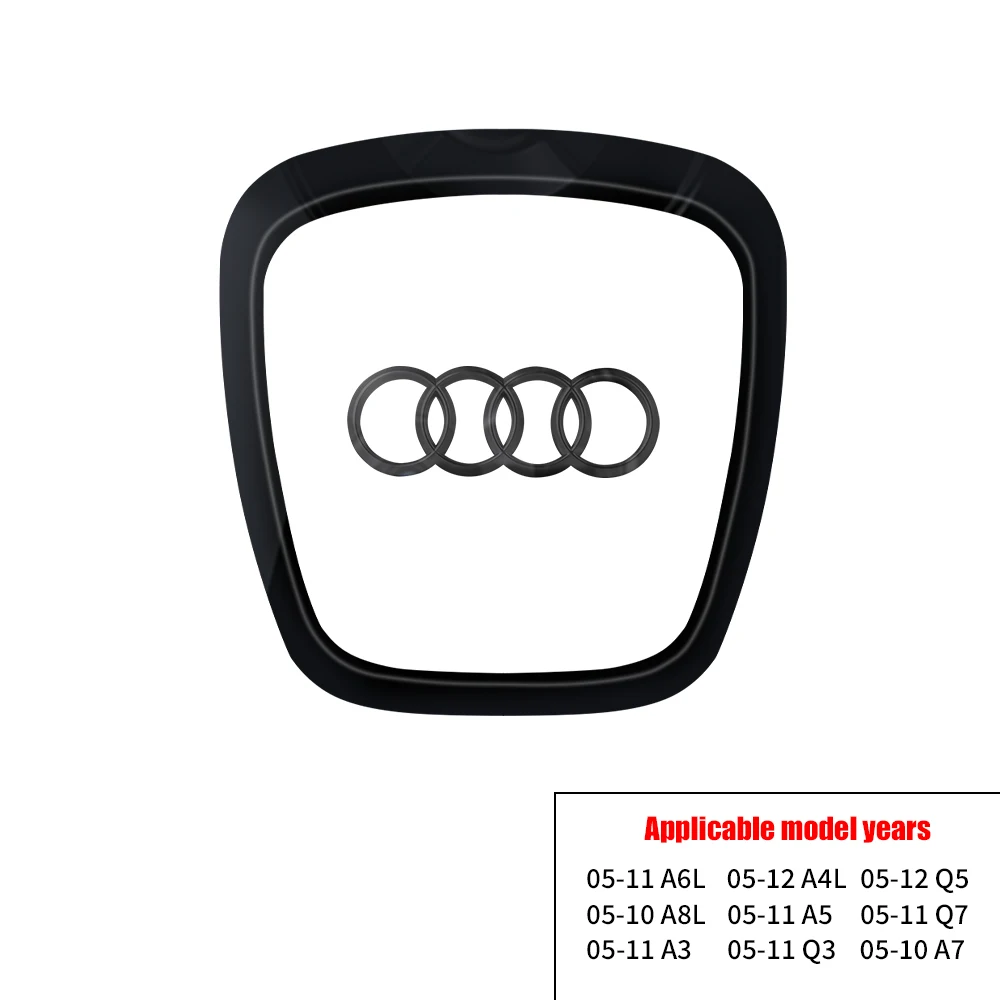 

Авто Стайлинг, сменный логотип рулевого колеса автомобиля, аксессуары для AUDI A6L A5 Q7 A3 Q3 2005-2011 A4L Q5 2005-2012 A8L A7 2005-2010