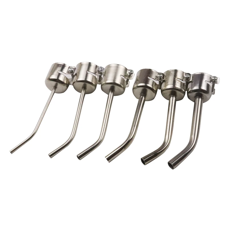 

1Set 850 Hot Air Nozzle Extended Elbow Air Nozzle BGA Blowing Welding Hot Air Nozzle (With Color Difference) Silver