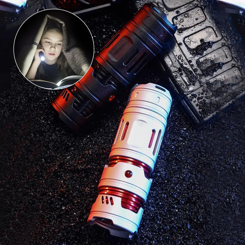 

Фонарик для улицы, мини-фонарик, суперъяркий карманный мини-фонарик с USB-зарядкой, водонепроницаемый портативный фонарик, фонарик для экстренного освещения, кемпинга