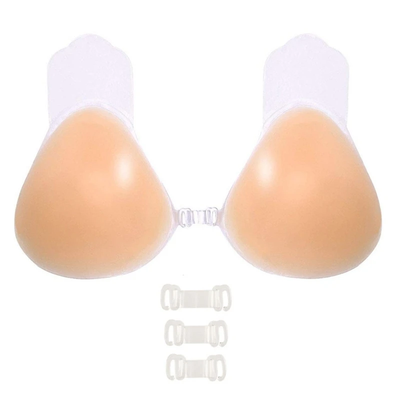 

Клейкий силиконовый бюстгальтер без бретелек с эффектом пуш-ап