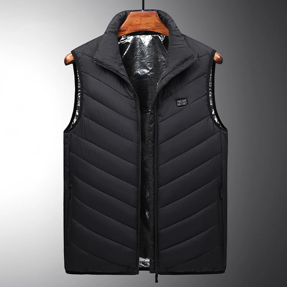 

Unisex Rechargable Heated Jacket Washable Winter Thermal Clothing Waterproof 3 Heating Levels for Skiing Cycling Hunting