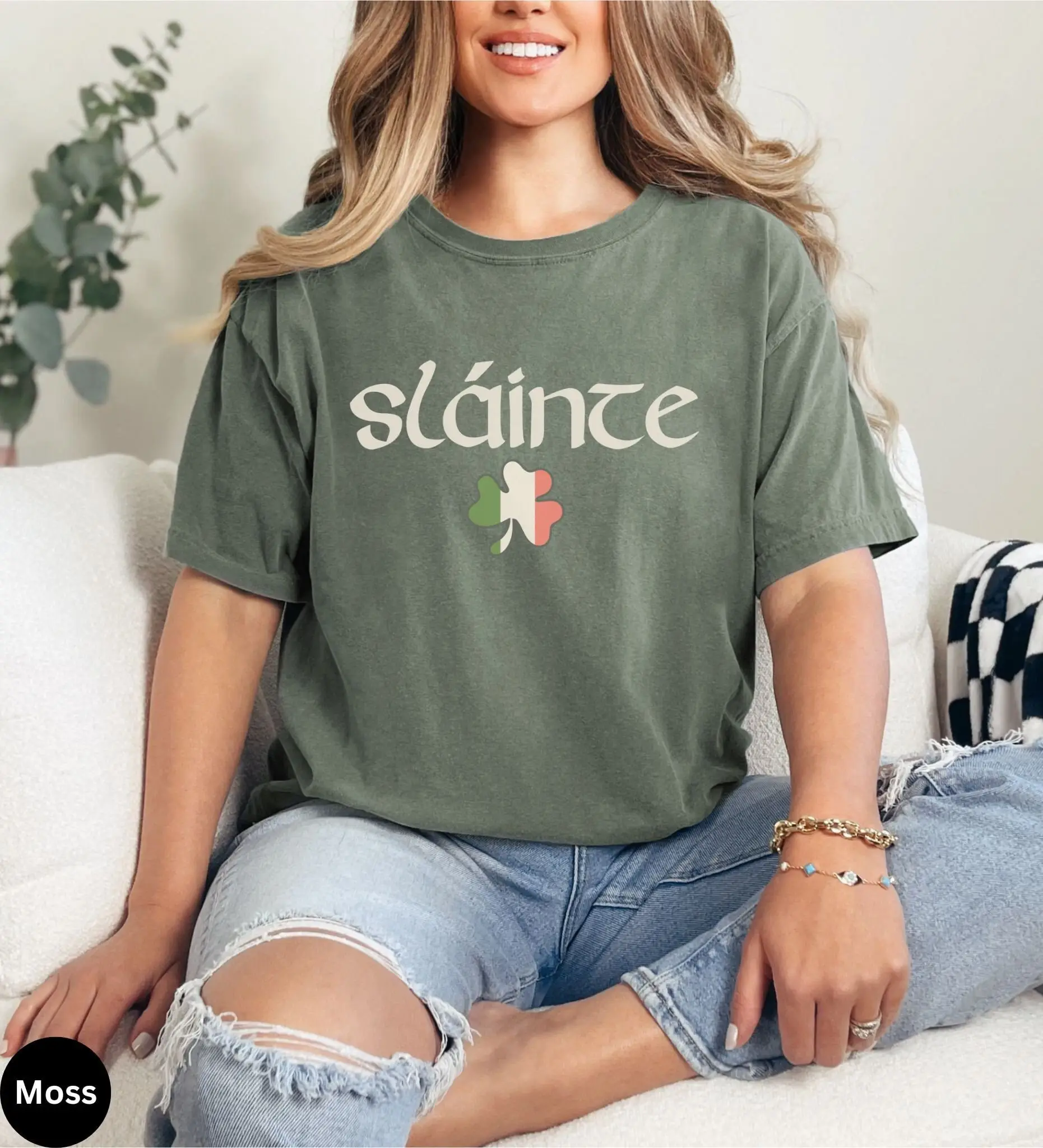 Симпатичная футболка Slainte ко Дню Святого Патрика Гариelic Irish Saint Pattys Days Shamrock Drinking