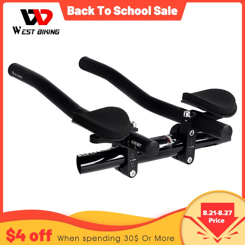WEST BIKING Bicycle Rest TT Handlebar Clip on Aero Bars Hand