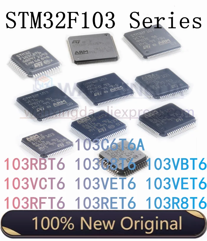 Чип STM32F103RCT6 STM32F103R8T6 STM32F103RBT6 STM32F103RDT6 STM32F103V8T6 STM32F103VBT6 STM32F103VET6 Stm32F103ZET6 - купить по