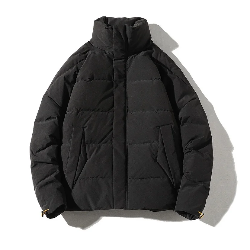 Winter Coat 2022 Men's Fashion Letter Embroidered Stand Collar Jackets Outdoor Sports Loose Warm Cotton Jacket for Men