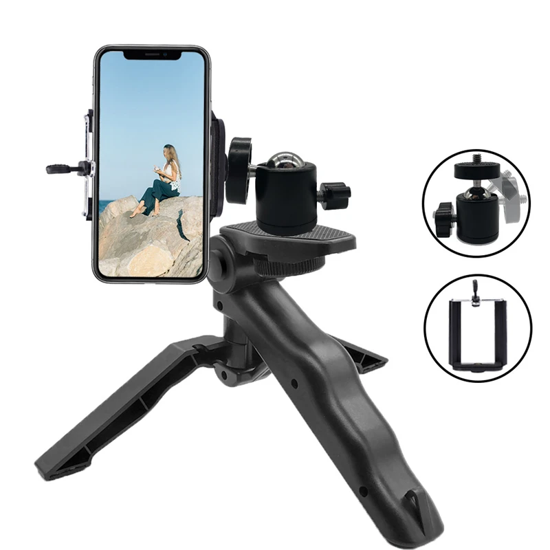 

2022 Roreta Mini Portable Tripod Phone Camera Tripod Foldable with 1/4" Mounting Screw For GoPro hero For DSLR/Mirrorless