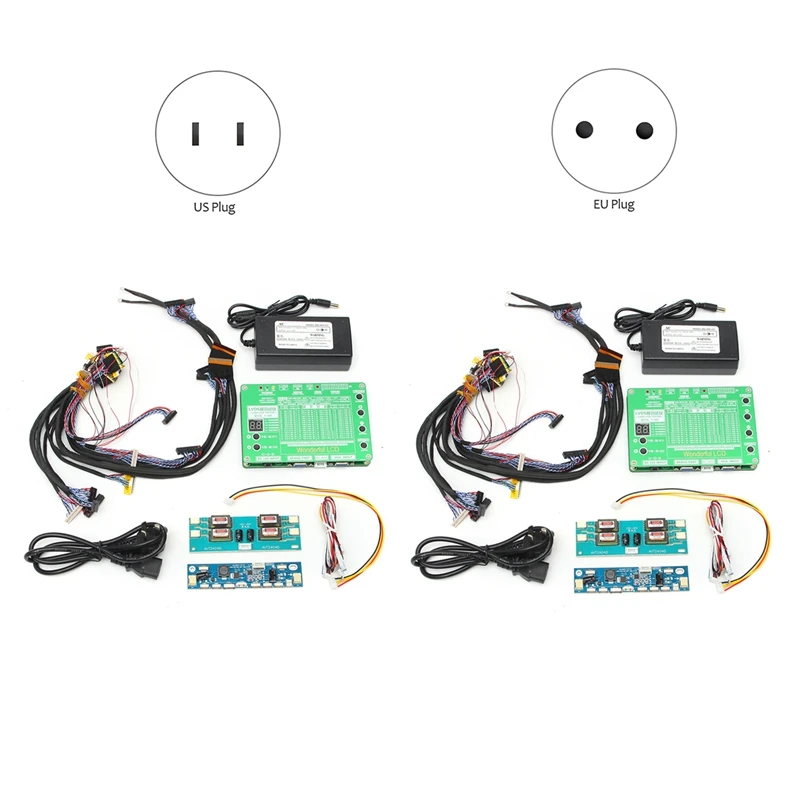 

NEW-New Laptop LCD/LED Test Screen Tester+ 14PCS Lvds Cables + Inverter Tool Kit Panel