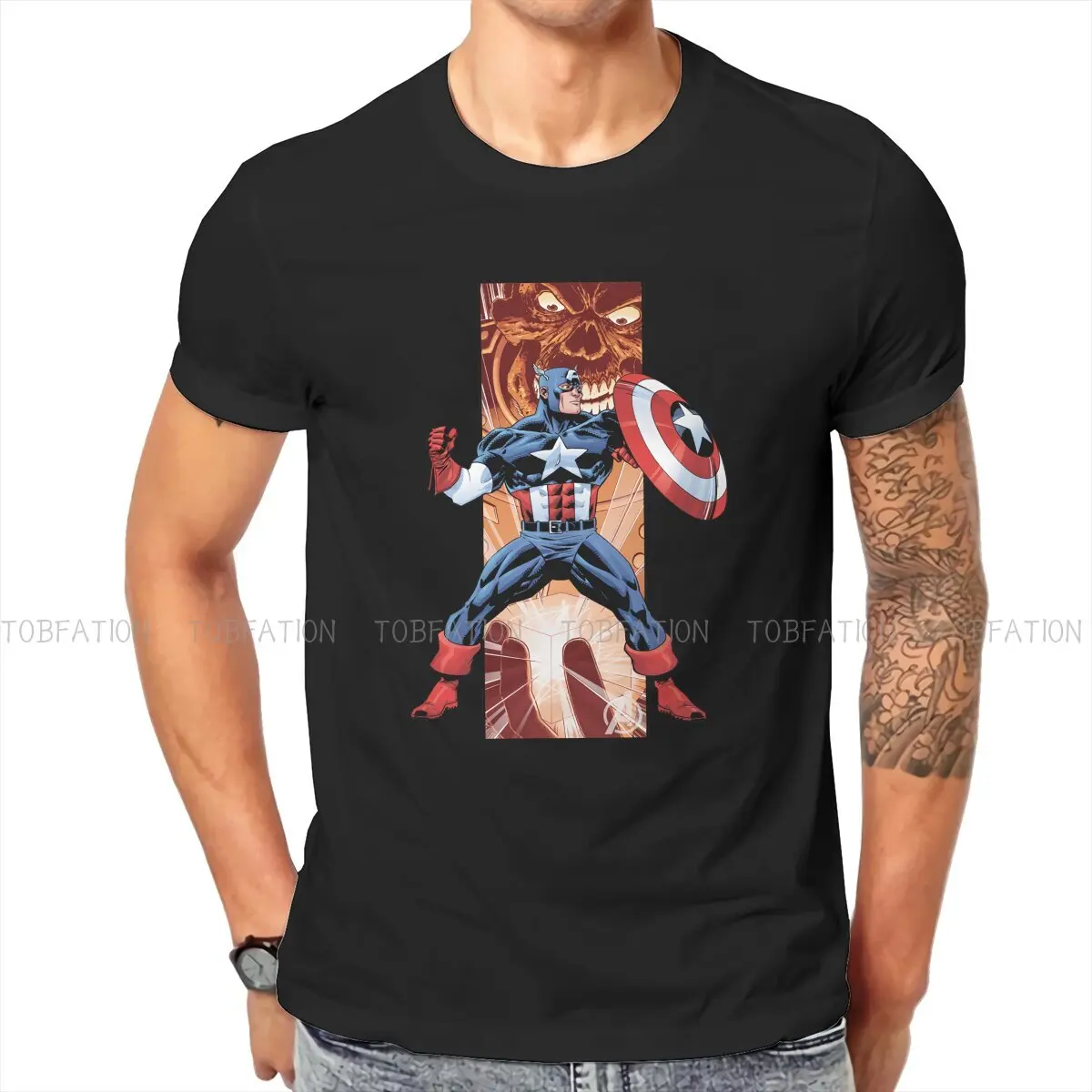 

Disney Captain America Film Fabric TShirt Monster Comic Classic T Shirt Oversized Men Tee Shirt Printing Big Sale