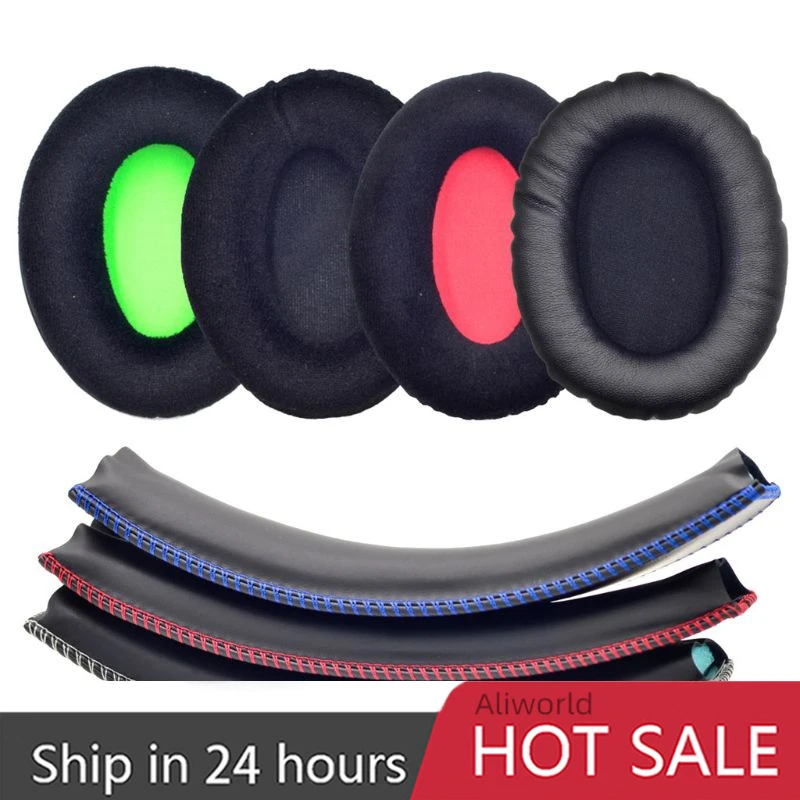 Фото Replacement earpads for HyperX Cloud Core / Stinger / Flight / FlightS / Alpha / Silver / X / Pro / cloud II 2 Headphones Pads №1