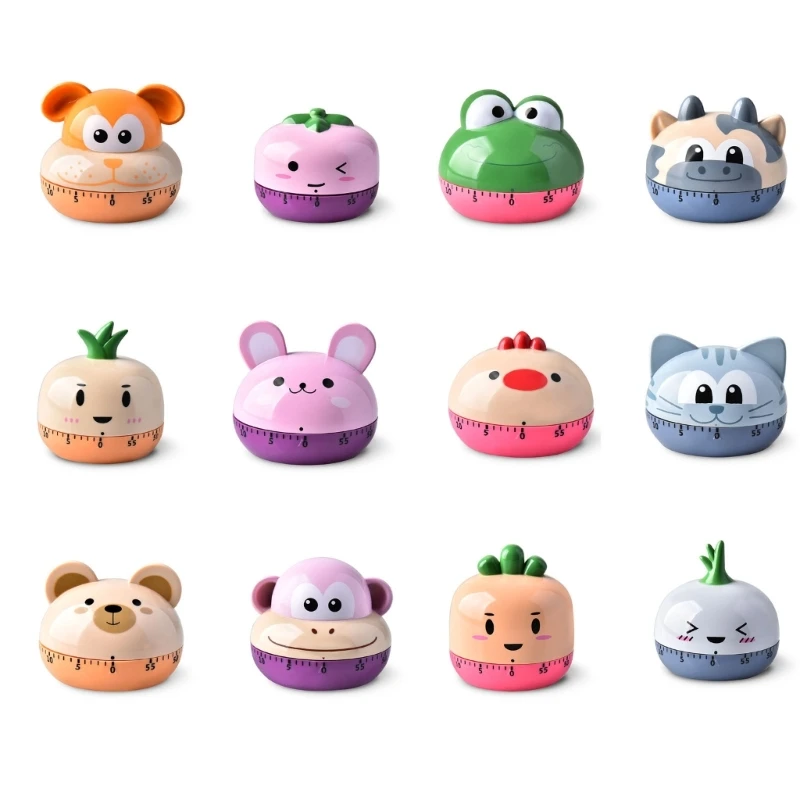 

Mechanical Animal Timer Cute Cartoon Alarm Manual Craft 60-Minute-Dial Drop shipping